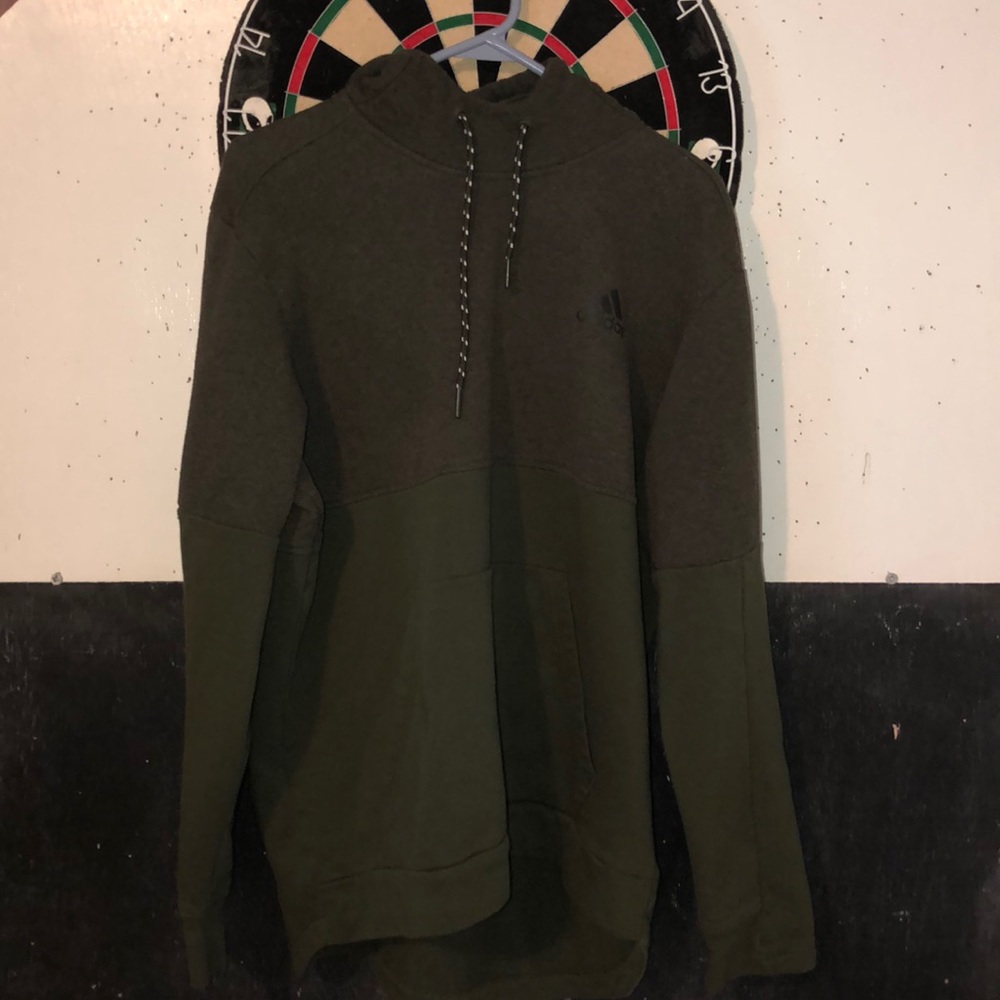 Olive green Adidas hoodie